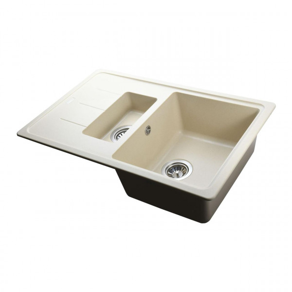 Гранитная мойка Globus Lux IZEO слоновая кость 780х500мм (000019449)
