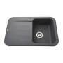 Гранітна мийка Globus Lux OBER сірий металік 780х500мм-А0003 (000022426)