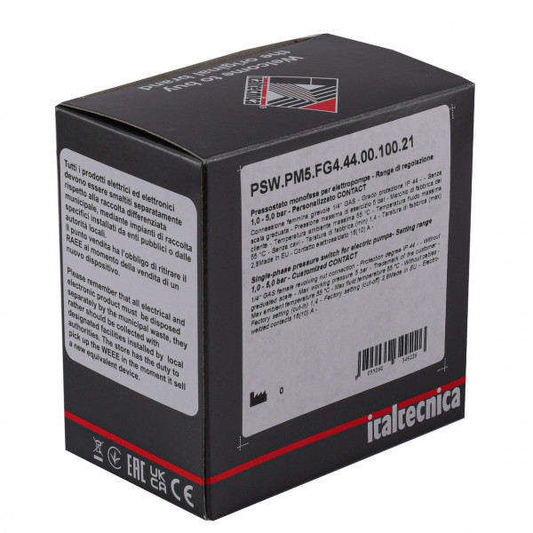 Реле давления Italtecnica PM-5 G (000024441)