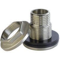 Врізання в бак Ø25 нікельоване 1/2″ЗР штамповане посилене Б5101А(нк) VA (000026732)