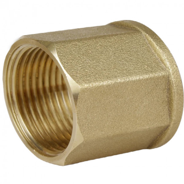 Муфта латунна 1 1/4″ВР х 1 1/4″ВР штампована восьмигранна А0354А VA (000026719)