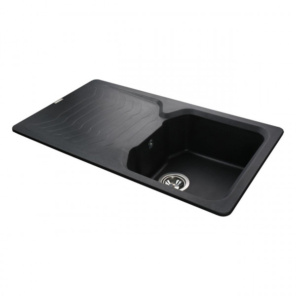Гранітна мийка Globus Lux BOREN чорний металiк 860х500мм-А0001 (000006047)