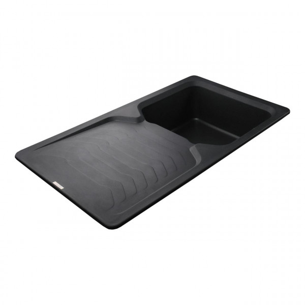 Гранітна мийка Globus Lux BOREN чорний металiк 860х500мм-А0001 (000006047)