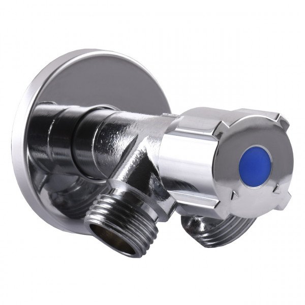 Кран шаровой угловой двойной SELBA 1/2″х 1/2″х3/4″ DOUBLE (SL1599) (000024297)