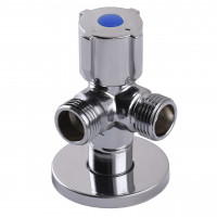 Кран шаровой угловой двойной SELBA 1/2″х 1/2″х1/2″ DOUBLE (SL1588) (000024296)