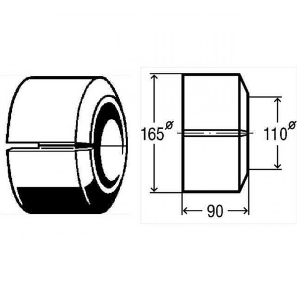 Розетка розбiрна двоскладова Ø110 VIEGA 101343 (000002234)