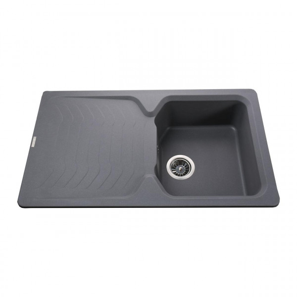 Гранітна мийка Globus Lux BOREN сiрий металiк 860х500мм-А0003 (000006048)