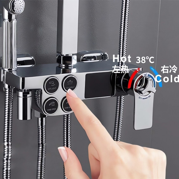 Душевая система хром, душевая стойка