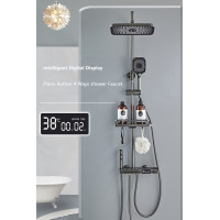 Душова система хром, термостатичний набір для душу-4 функції (844324463)