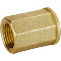 Муфта латунна 3/4″ВР х 3/4″ВР штампована восьмигранна А0352А VA (000026910)