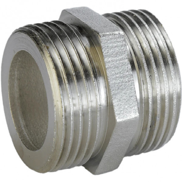 Ніпель нікельований 1″ЗР х 1″ЗР штампований під прокладку А0506-1А(нк) VA (000026907)