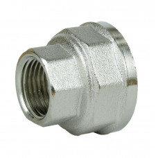 Муфта редукционная никелированная 3/4″ВРх1/2″ВР штампованная восьмигранная А0342А(нк) VA