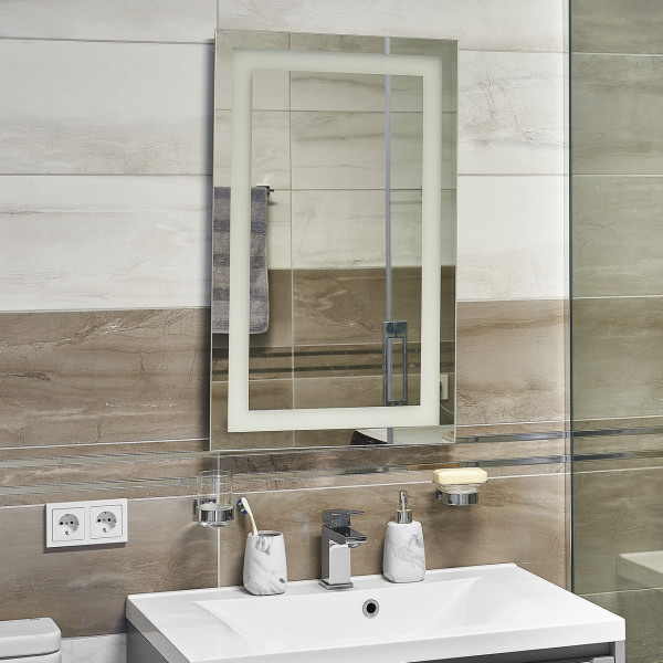 Зеркало UNIO MRR-01 SQR-AA 500 x 800 mm LED FL (000026924)