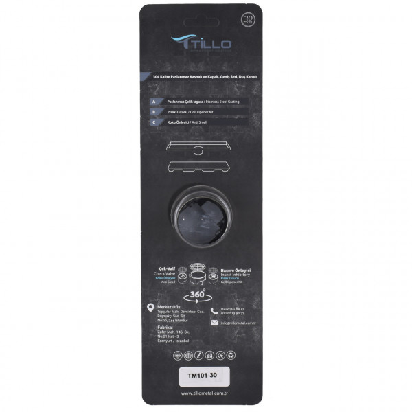 Трап лінійний душовий TILLO TM101-30 30см (000026818)