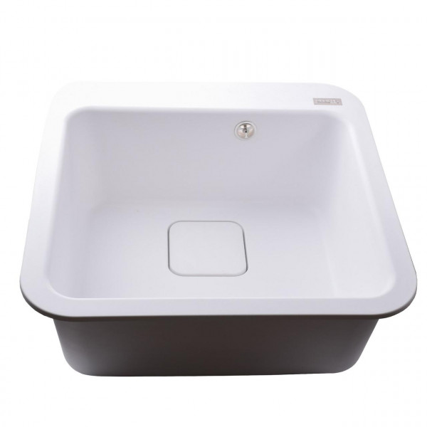 Гранітна мийка Globus Lux BARBORA білий 510х510мм-А0007 (000010936)