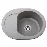 Гранитная мойка Globus Lux MORAINE серый камень 600x470мм-А0005 (000022393)