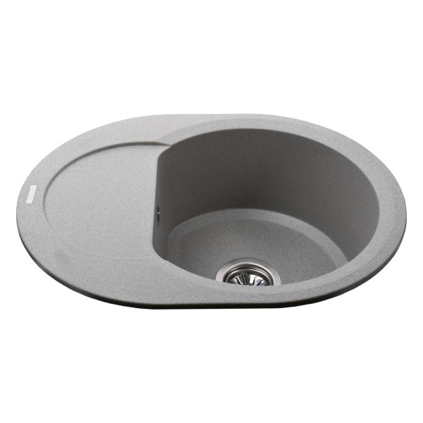 Гранитная мойка Globus Lux MORAINE серый камень 600x470мм-А0005 (000022393)