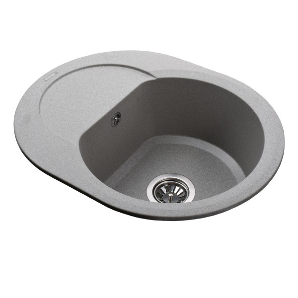 Гранитная мойка Globus Lux MORAINE серый камень 600x470мм-А0005 (000022393)