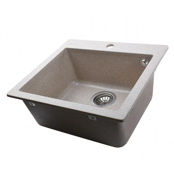 Гранітна мийка Globus Lux AOSTA мигдаль 490x455мм-А0008 (000023570)