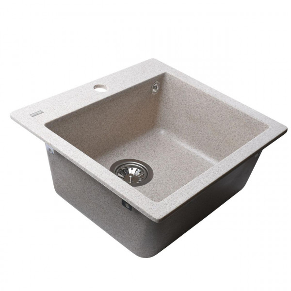 Гранітна мийка Globus Lux AOSTA мигдаль 490x455мм-А0008 (000023570)