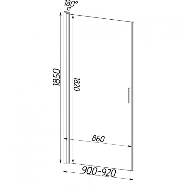 Душові двері BRAVO PROSNA 90 (000019807)