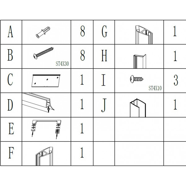 Душові двері BRAVO PROSNA 90 (000019807)