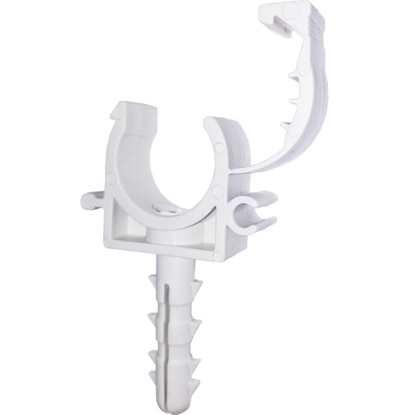 Клипса-дюбель с защелкой для крепления трубы Ø20мм (уп.100шт) (000027290)