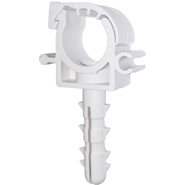 Клипса-дюбель с защелкой для крепления трубы Ø16мм (уп.100шт) (000027289)