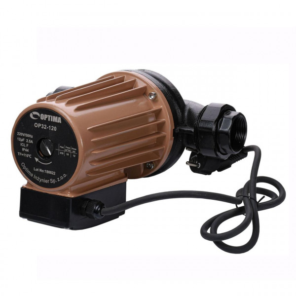 Насос циркуляційний Optima OP32-120 220мм + гайки, + кабель з вилкою (000016680)