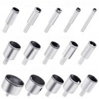 Алмазные коронки, коронки для плитки, коронки для розеток, коронки по керамограниту, коронки для плитки набор 15 штук (807331351)