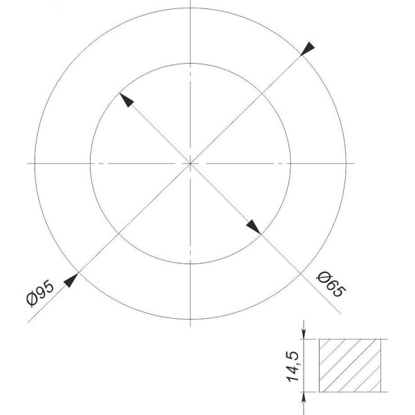 Прокладка SoloPlast (мікропорка) між бачком та унітазом АС-06.00.18 ЗП 95х65х14,5 (000027431)