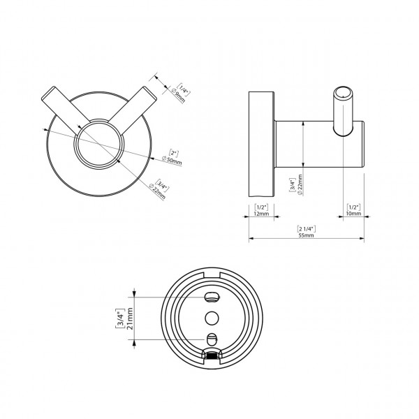 Крючок двойной SONIA ASTRAL 181582 (000026844)