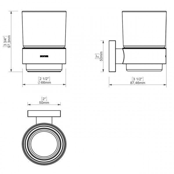 Набір аксесуарів для ванної SONIA LINE KIT ( 5 предметів) 183180 (000026849)