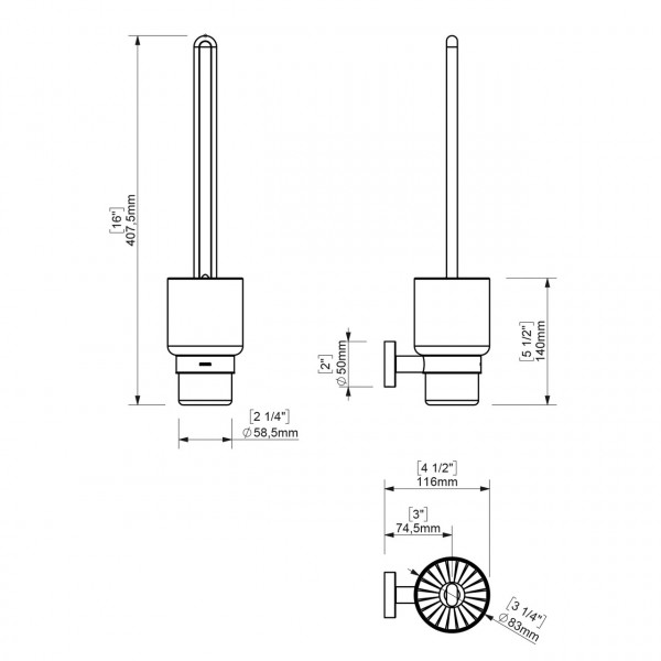 Йоржик настінний скло SONIA ASTRAL BLACK 195701 (000026854)