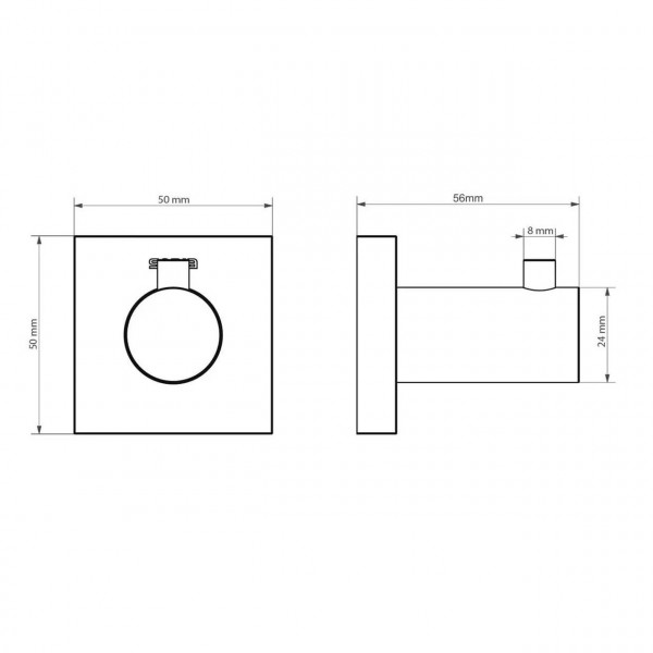 Крючок одинарный SONIA LINE 179671 (000026857)