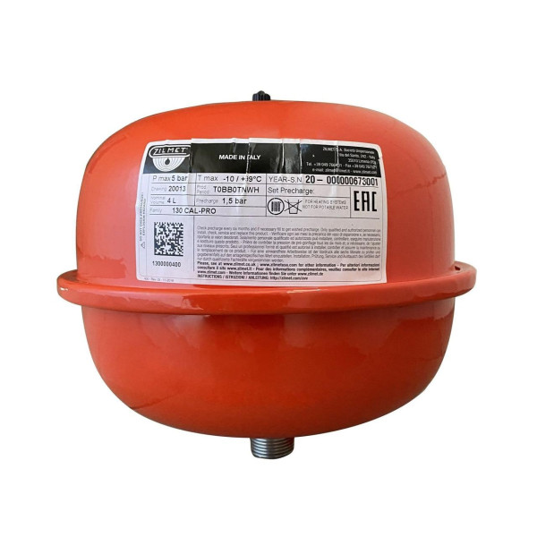 Бак Zilmet cal-pro для систем отопления 4л 5bar кругл. ( 1300000400 ) (000001432)