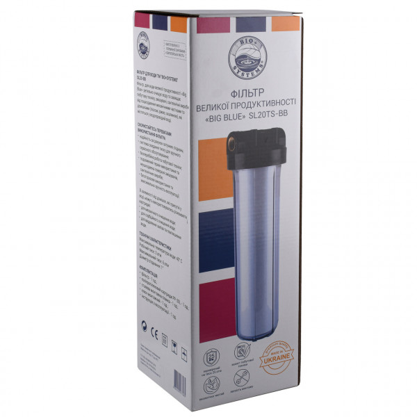 Фильтр-колба + ПП картридж ПРОЗРАЧНАЯ Bіо+ systems SL20TS-BB Big Blue 20″, 1″ (000011649)