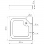Душ поддон квадратный BRAVO LUBAWA SL 100 (000016310)
