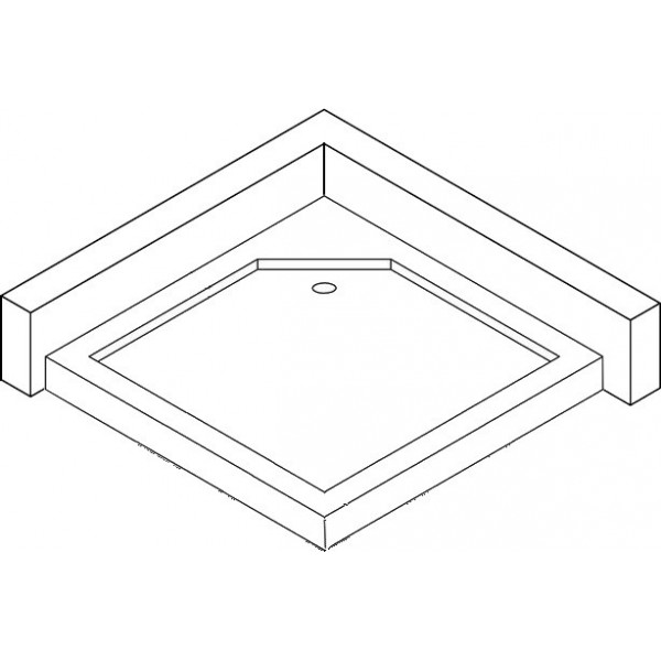 Душ поддон квадратный BRAVO LUBAWA SL 100 (000016310)