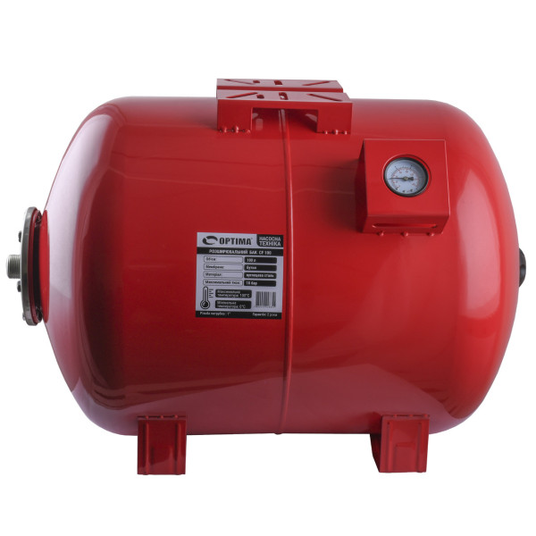 Бак Optima cal-pro для систем отопления 100л 10bar гор. ( с манометром ) (000022885)