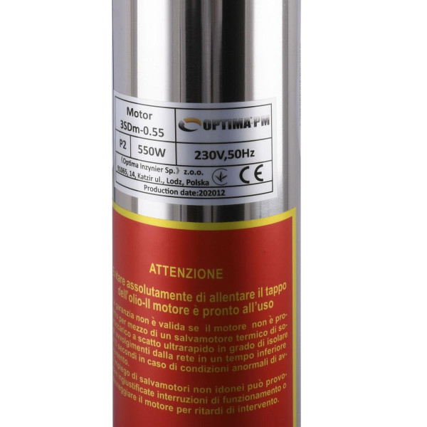 Насос скважинный с повышенной уст-тью к песку OPTIMA PM 3SDm2,5/15 0,55 кВт 65м + 40 м кабель (000021404)