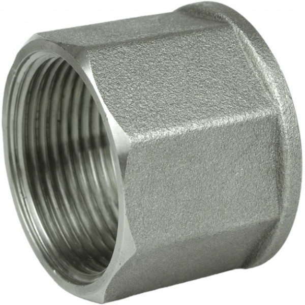 Муфта никелированная 1 1/4″ВР х 1 1/4″ВР штампованная восьмигранная А0354А(нк) VA (000027604)