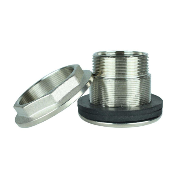 Врізання в бак Ø60 нікельоване 1 1/2″ЗР штамповане посилене Б5105А(нк) VA (000027665)