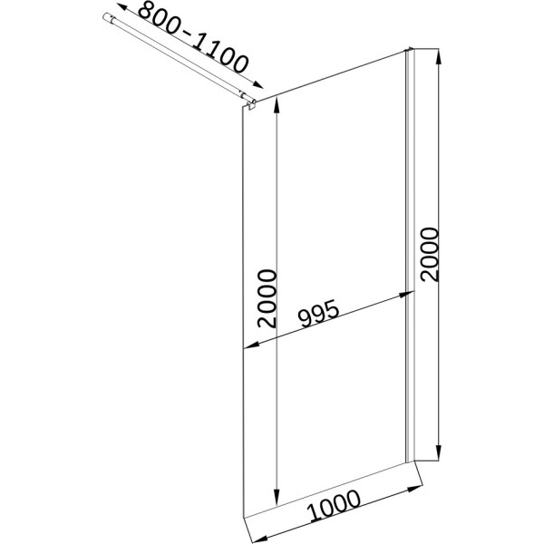 Душевая перегородка BRAVO LEGA 100T (000022478)
