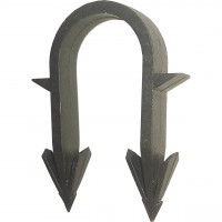 Такерная гарпун-скоба для крепления трубы теплого пола Ø16-20 длина 45мм черная PREMIUM (уп.30шт) (000022837)