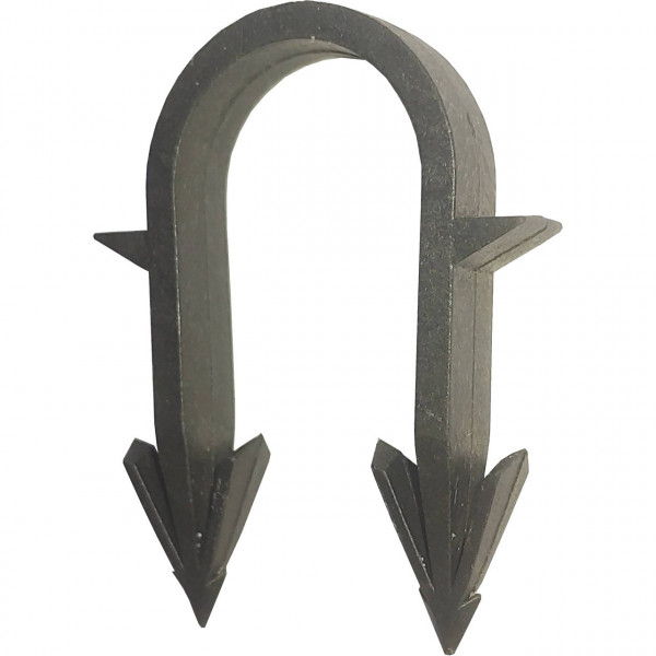 Такерная гарпун-скоба для крепления трубы теплого пола Ø16-20 длина 45мм черная PREMIUM (уп.30шт) (000022837)