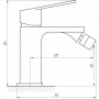 Смеситель для биде TOPAZ LEXI TL 21601-H57-BL (000021535)