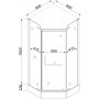 Душова кабіна BRAVO RABA 90ВТ (000026940)