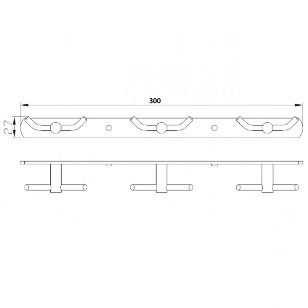 Планка з гачками подвійними 3х2 Perfect Sanitary Appliances RM 1503-3 (000027019)