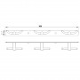 Планка з гачками подвійними 3х2 Perfect Sanitary Appliances RM 1503-3 (000027019)